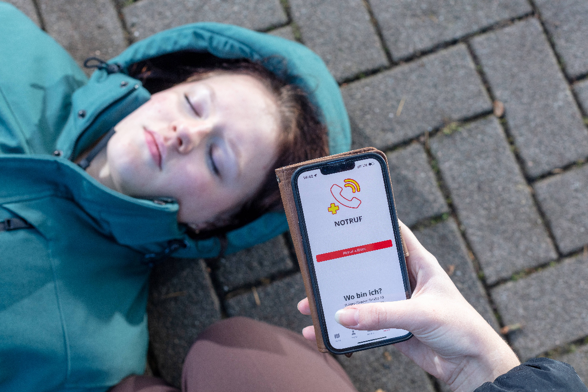 Auch über die App wird der Rettungswagen gerufen.