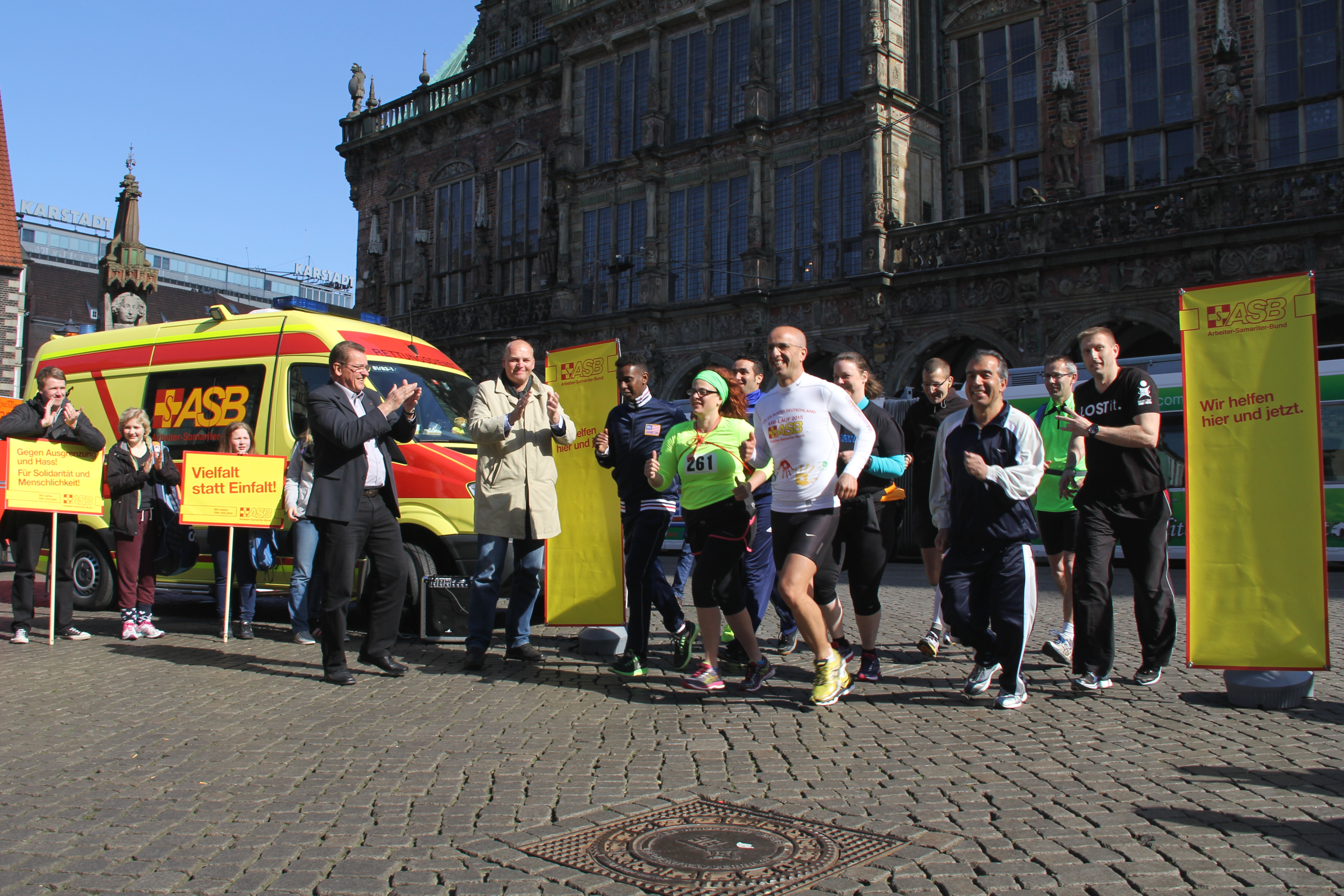 Start ASB-Lauf 2015 fuer ein buntes Deutschland