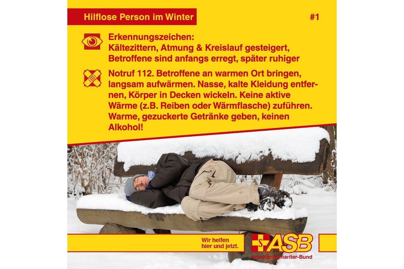 Erste-Hilfe-Tipp der Woche Nr.1 Hilflose Person im Winter