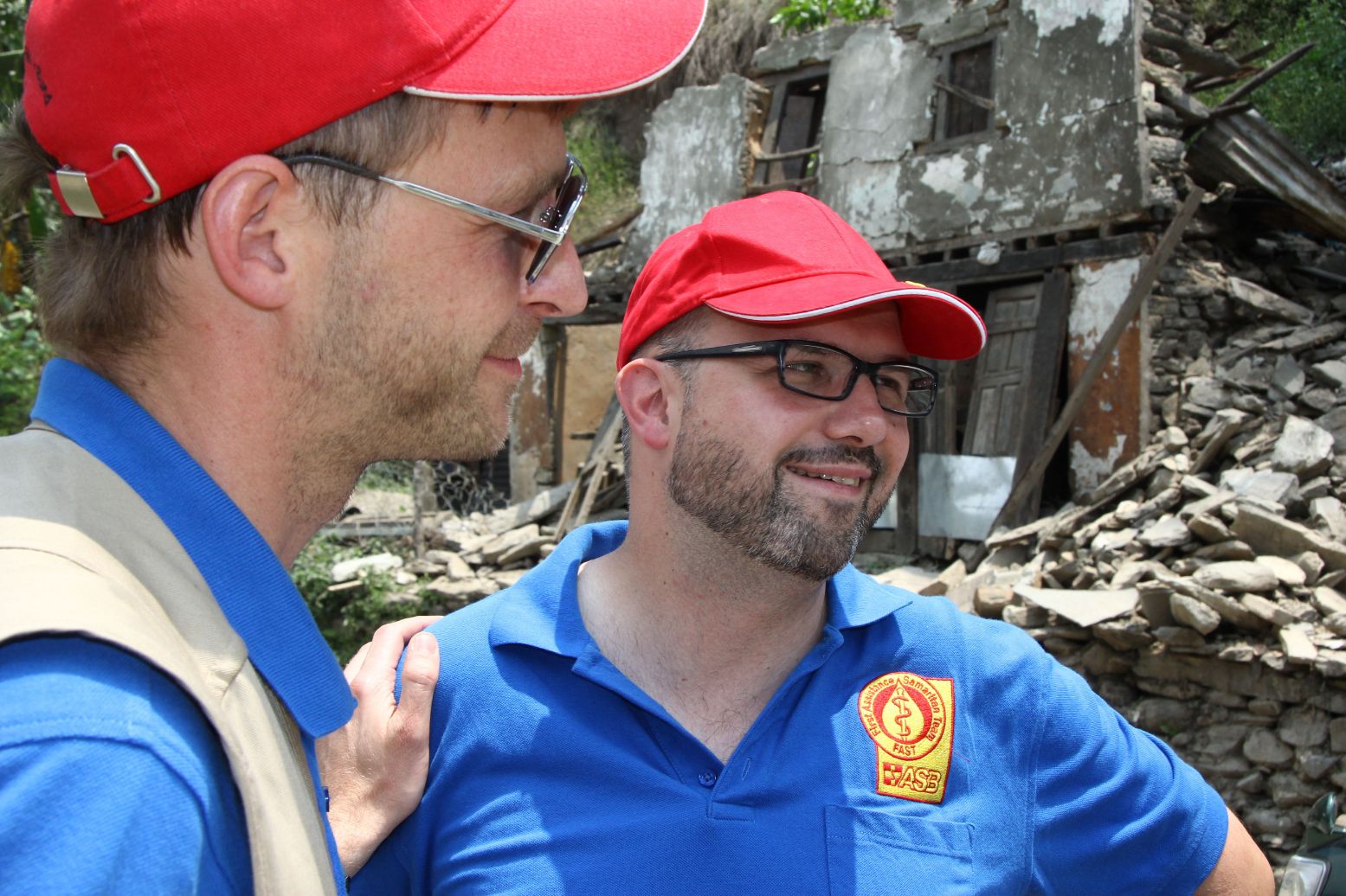 ASB-Nothilfe-Team 2: Alexander Mauz (links) und Ivan Marin (rechts)