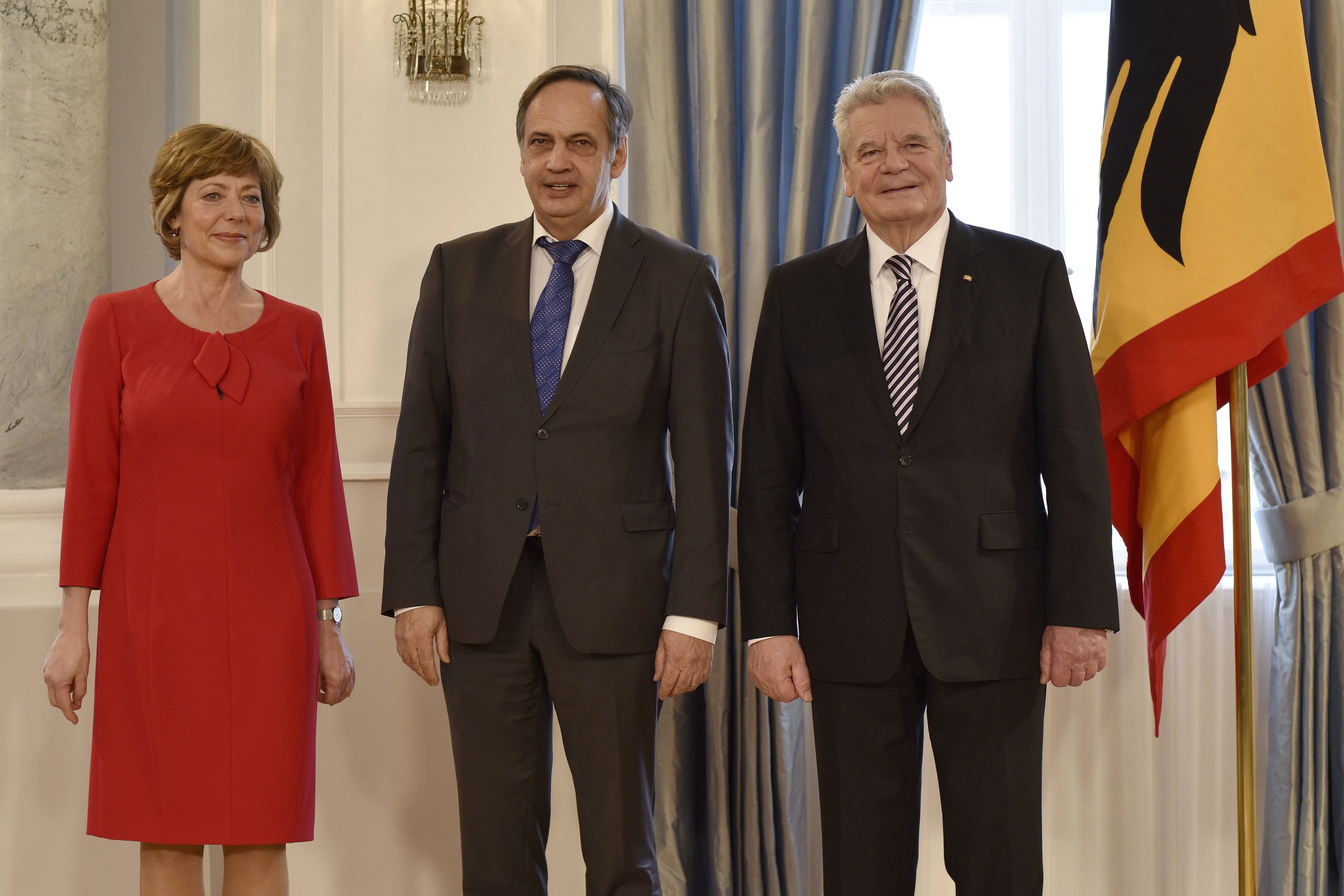 
                                 Fleckenstein beim Neujahrsempfang des Bundespräsidenten