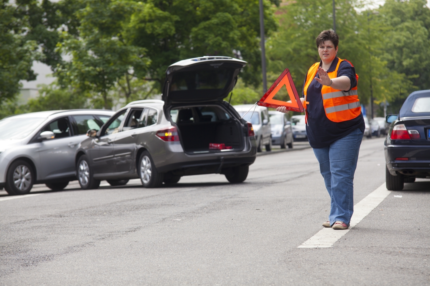 Absicherung der Unfallstelle