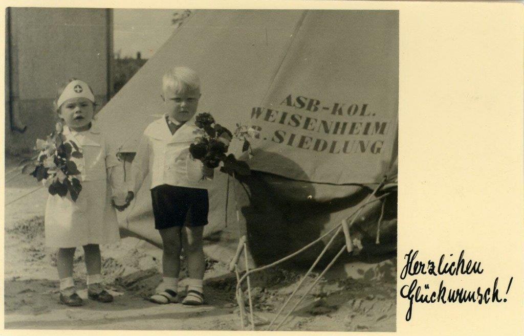  Glückwunsch-Postkarte zum ersten Bundestag nach der Wiedergründung in Hannover vom 11. bis 12. April 1952