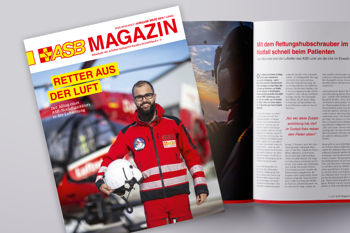 Die März-Ausgabe des ASB Magazins ist erschienen