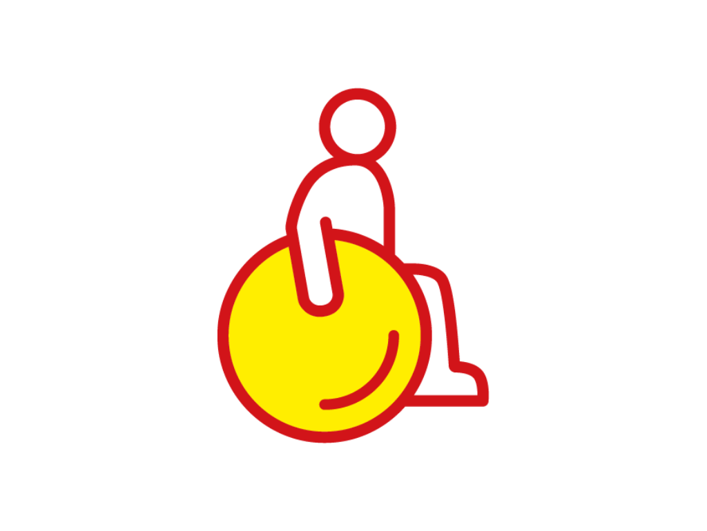 ASB-Icon Hilfe für Menschen mit Behinderung. Ein Mensch im Rollstuhl.