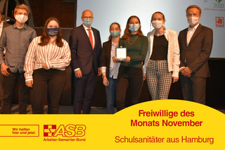 Schulsanitäter:innen aus Hamburg - Freiwillige des Monats November 2020