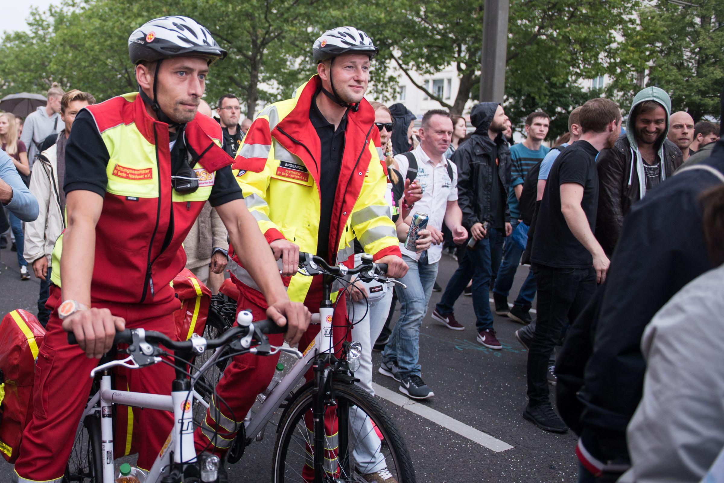 Fahrradstaffel des ASB im Einsatz