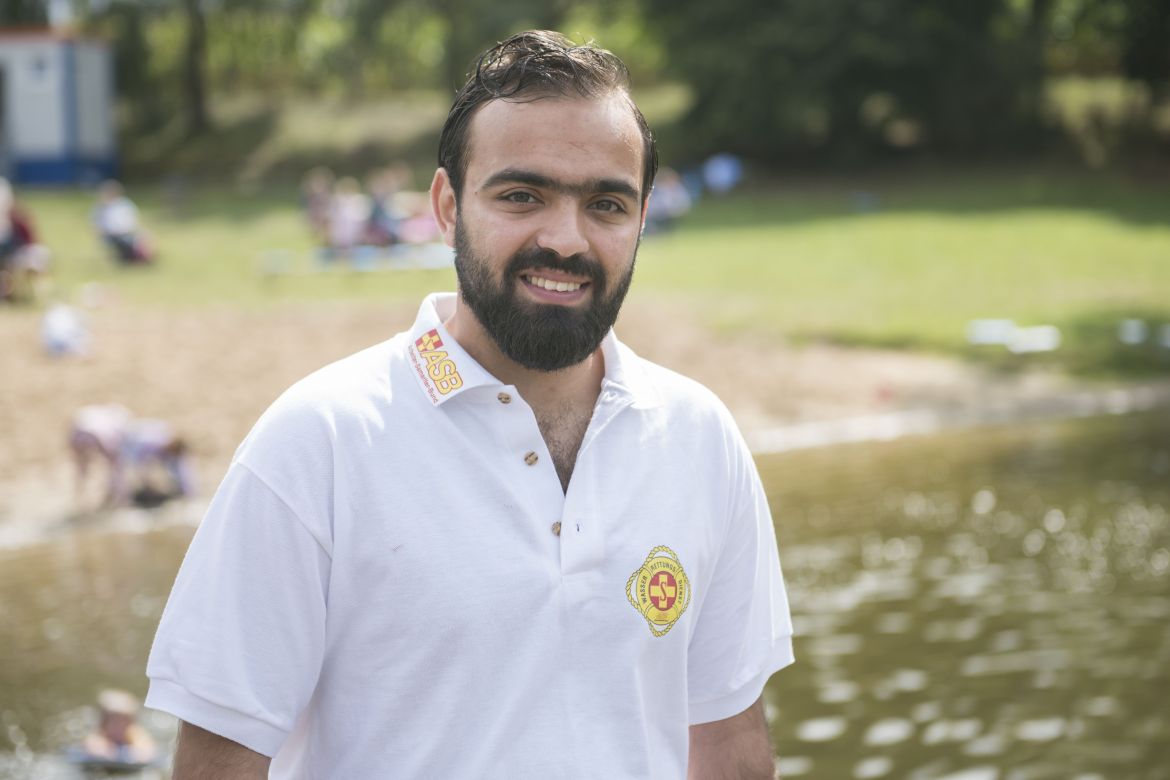 Mohammed Saleh Zahra, syrischer Rettungsschwimmer beim ASB Schwerin-Parchim