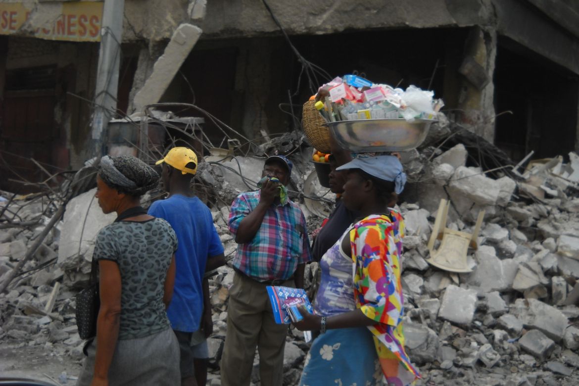 Zerstörung in Port-au-Prince nach dem Erdbeben 2010