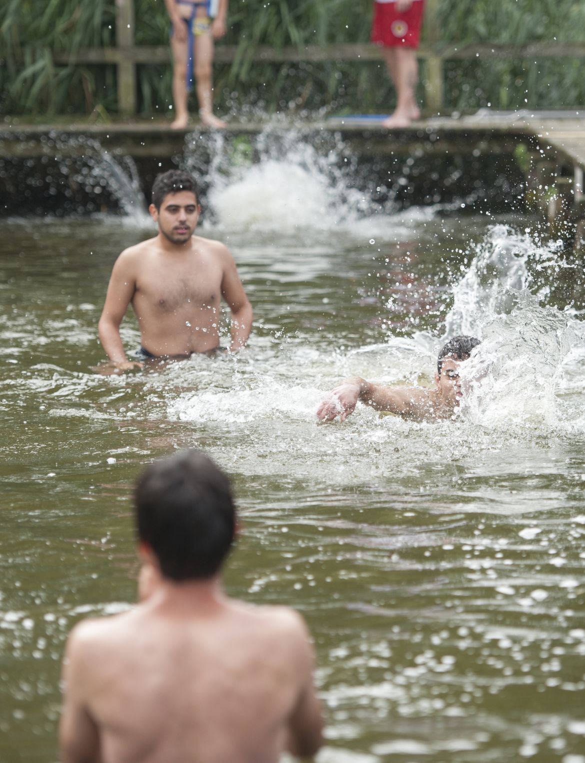 Syrer lernen schwimmen