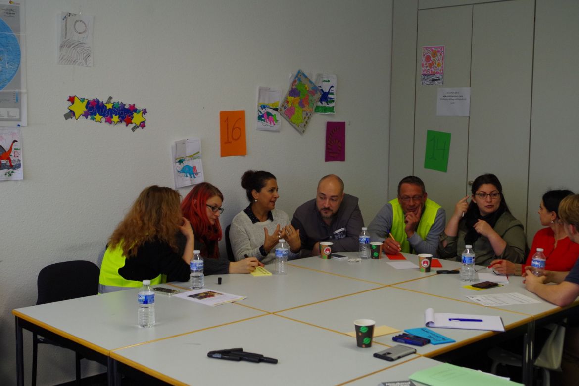 Workshop Interkulturelle Kommunikation in Flüchtlingsunterkunft in Mainz-Kastel