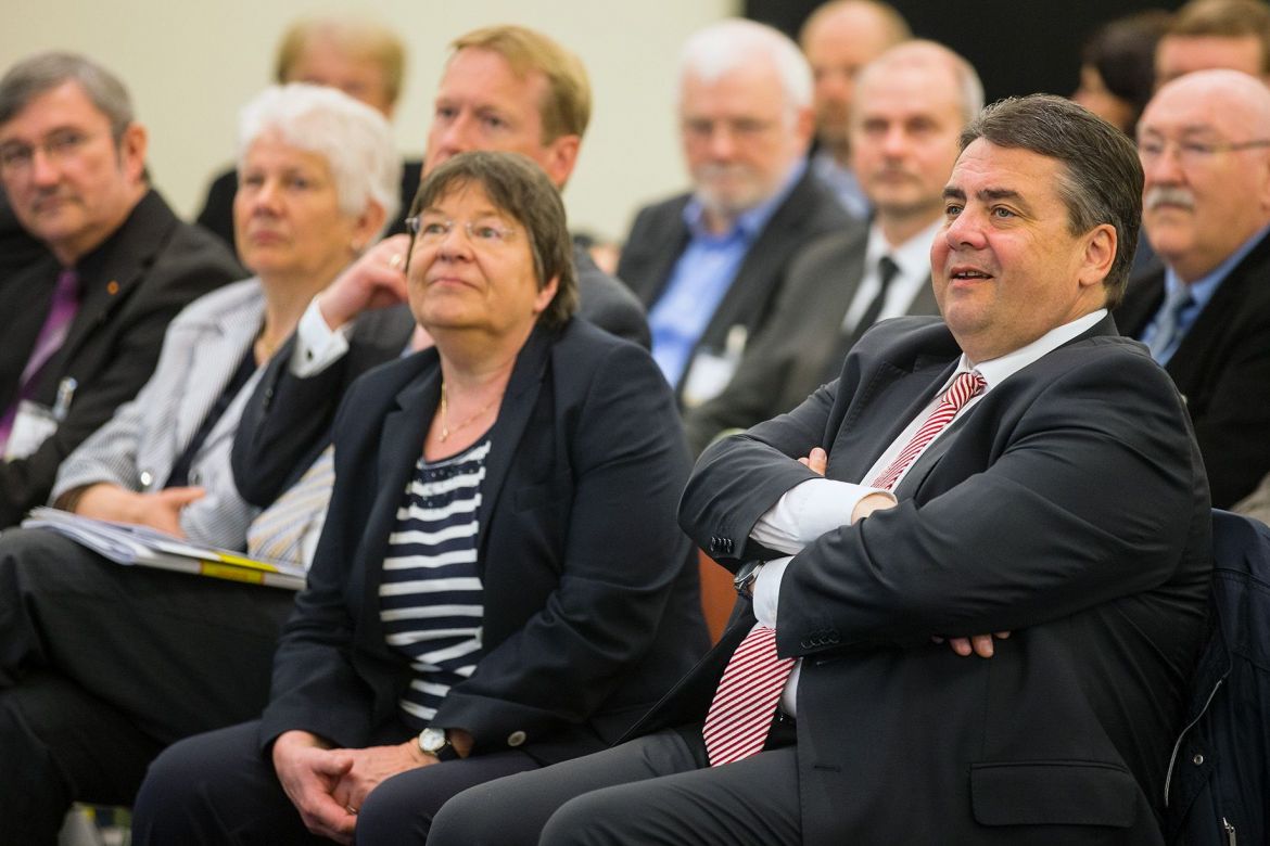 Sozialpolitischer Kongress 2013 Sigmar Gabriel als Zuhörer