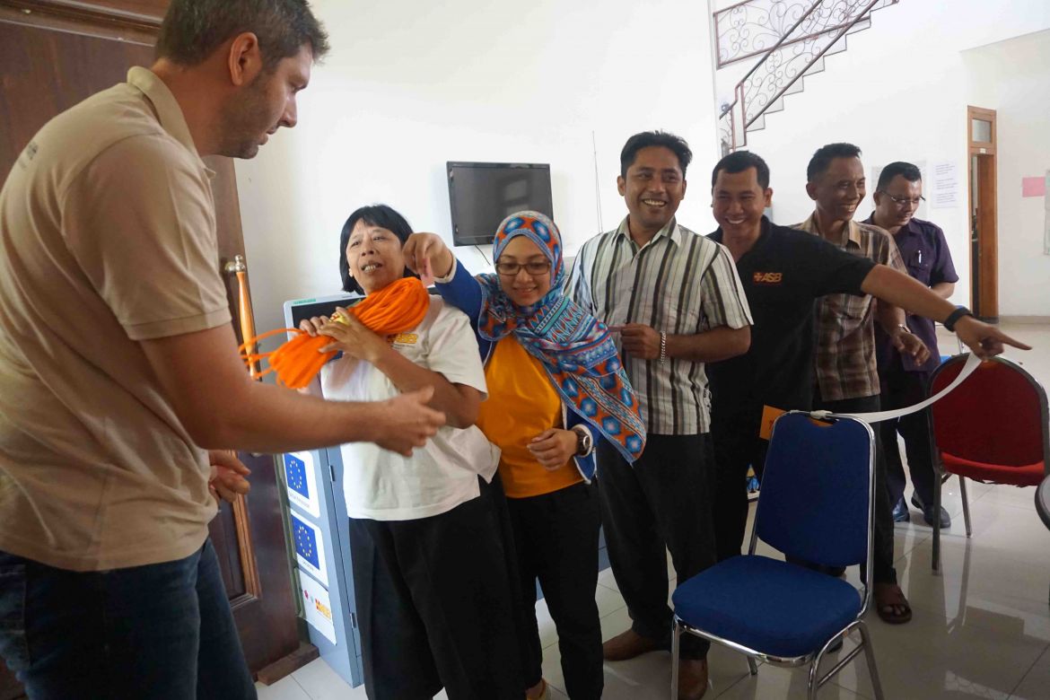 Rollenspiele beim Workshop in Yogyakarta, Indonesien