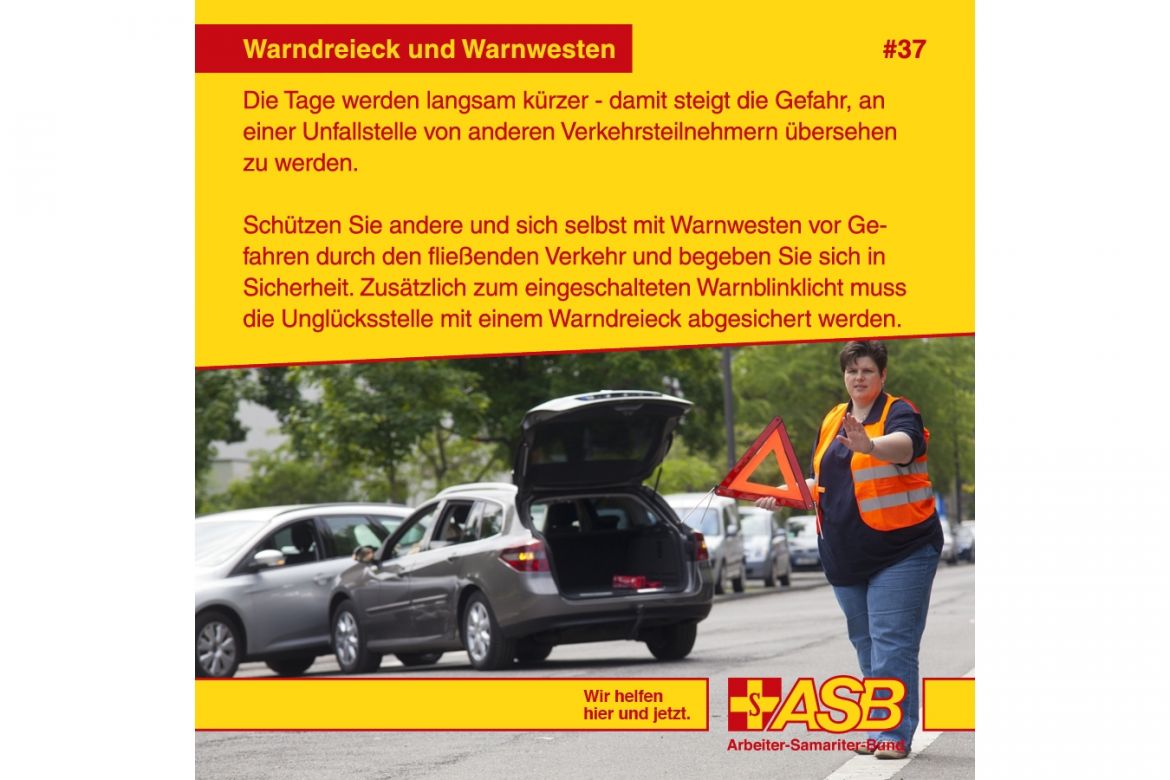 Erste-Hilfe-Tipp Nr. 37: Wardreieck und Warnwesten