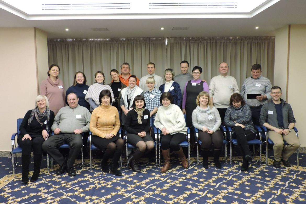 Gruppenfoto des PSNV-Trainings für Flüchtlingshelfer in Kiew