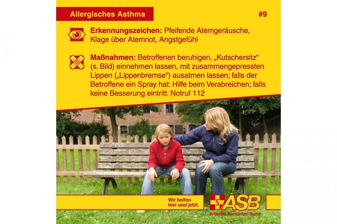 Erste-Hilfe-Tipp Nr. 9 allergisches Asthma